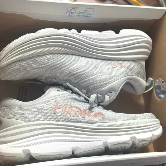 HOKA Women's Gaviota 5 Road Running Shoes in Harbor Mist/Rose Gold Size 5B NWB - Picture 5 of 12